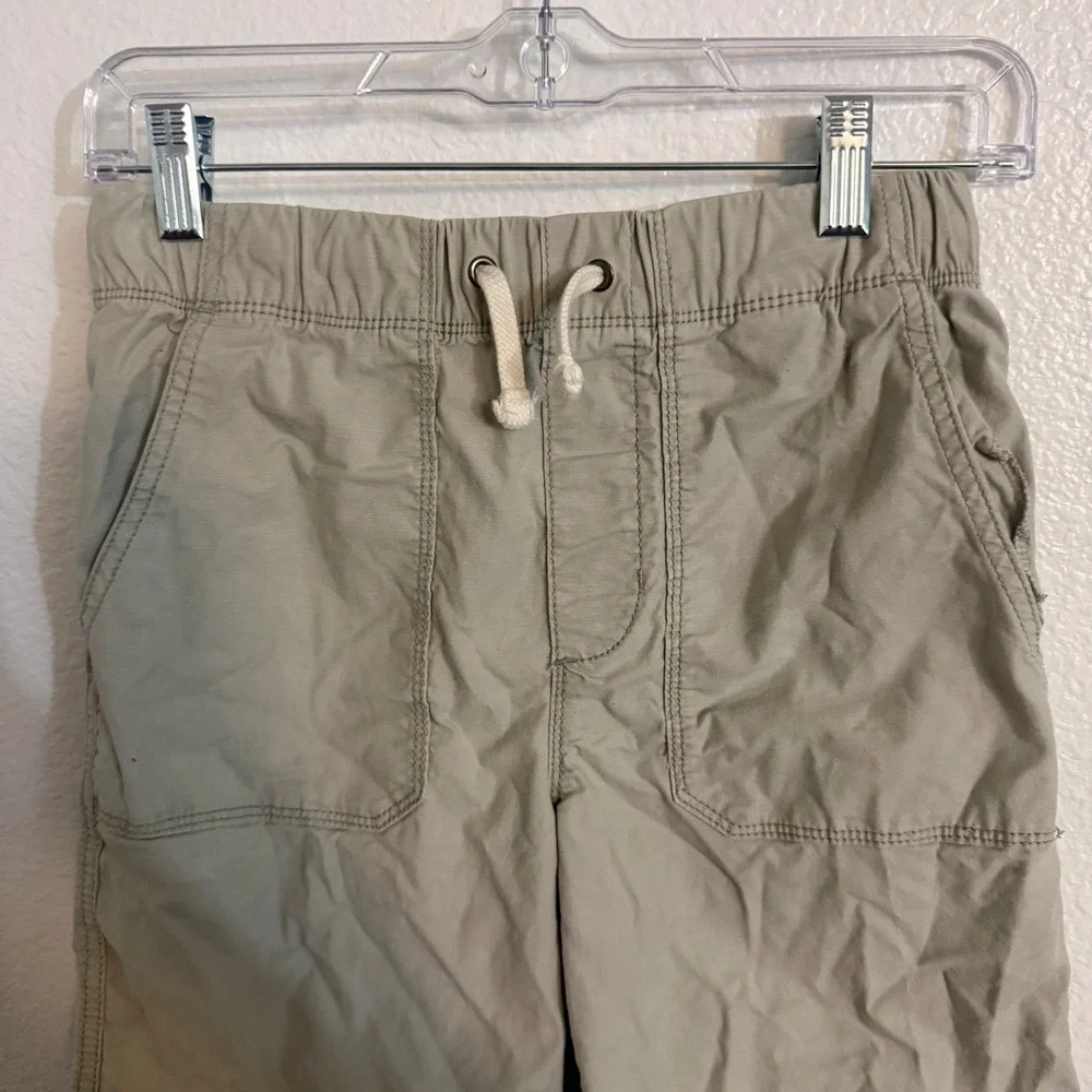 Old Navy Khaki Tan Elastic Waist Drawstring Chino Shorts Boys Size XL 14-16
